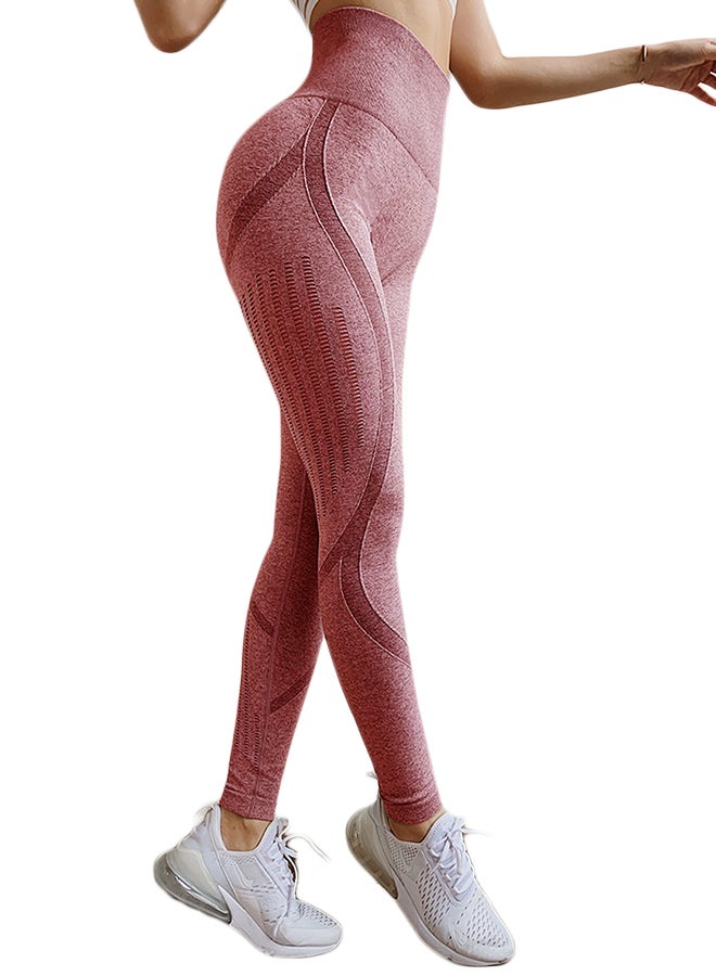 Joychic - Breathable High-Waist Leggings Pink - Image 1