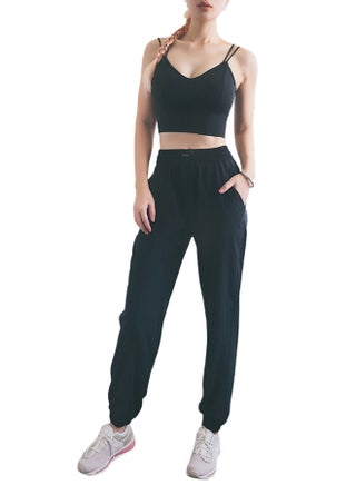 Comfy Drawstring Joggers Black - v1596457887/N39451205V_1