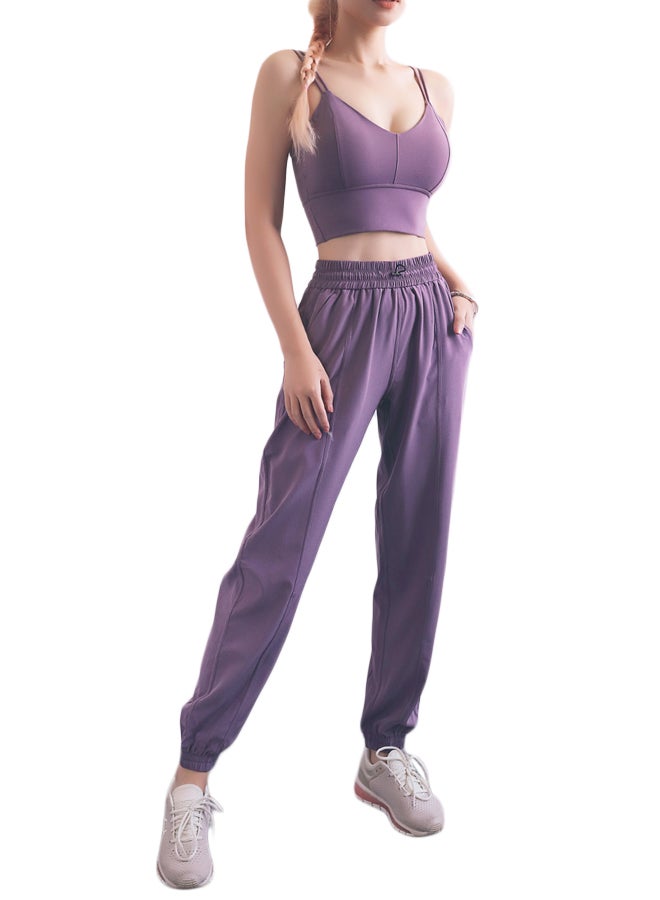Joychic Comfy Drawstring Joggers Purple  - Image 1