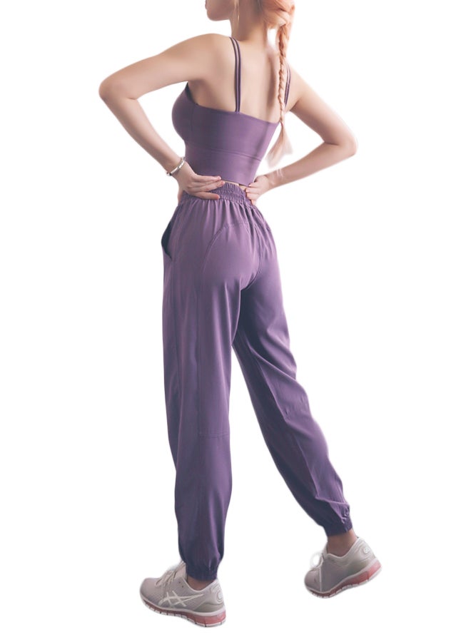 Joychic Comfy Drawstring Joggers Purple  - Image 4