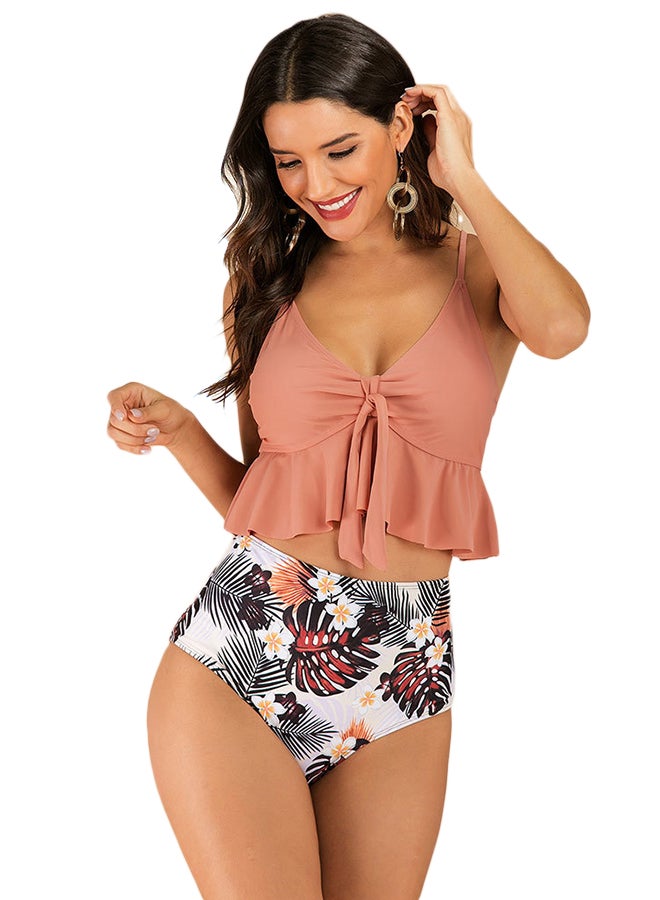 جوي شيك بيكيني بتفاصيل مكشكشة سمك السالمون - Image 3