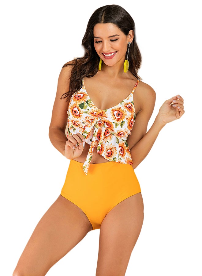جوي شيك بيكيني بتفاصيل مكشكشة أصفر - Image 3