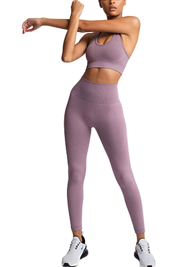 جوي شيك طقم بدلة رياضية سادة أرجواني - Image 3