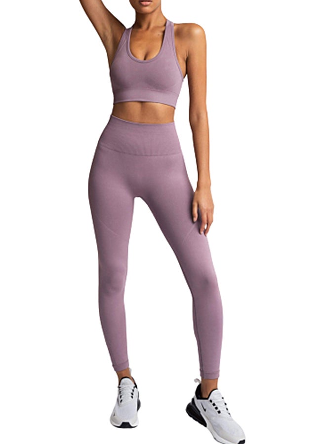 جوي شيك طقم بدلة رياضية سادة أرجواني - Image 4