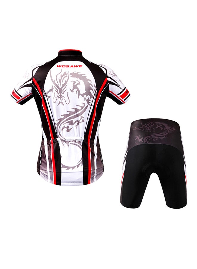 Joychic Printed Cycling Suit Set Multicolour  - Image 2