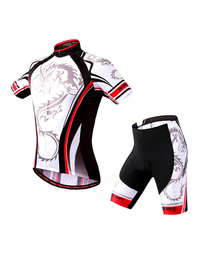 Joychic Printed Cycling Suit Set Multicolour  - Image 3