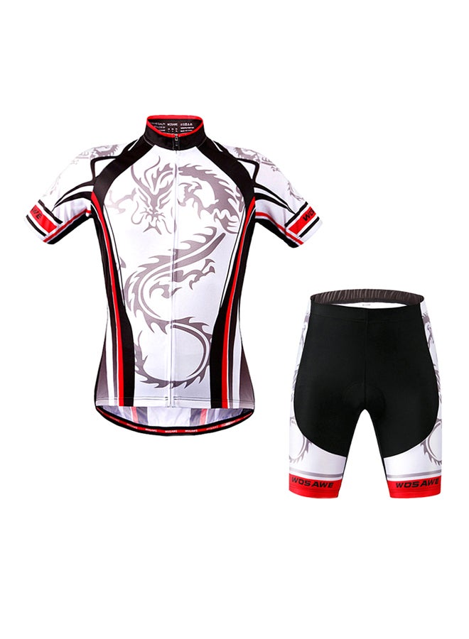 Joychic Printed Cycling Suit Set Multicolour  - Image 1