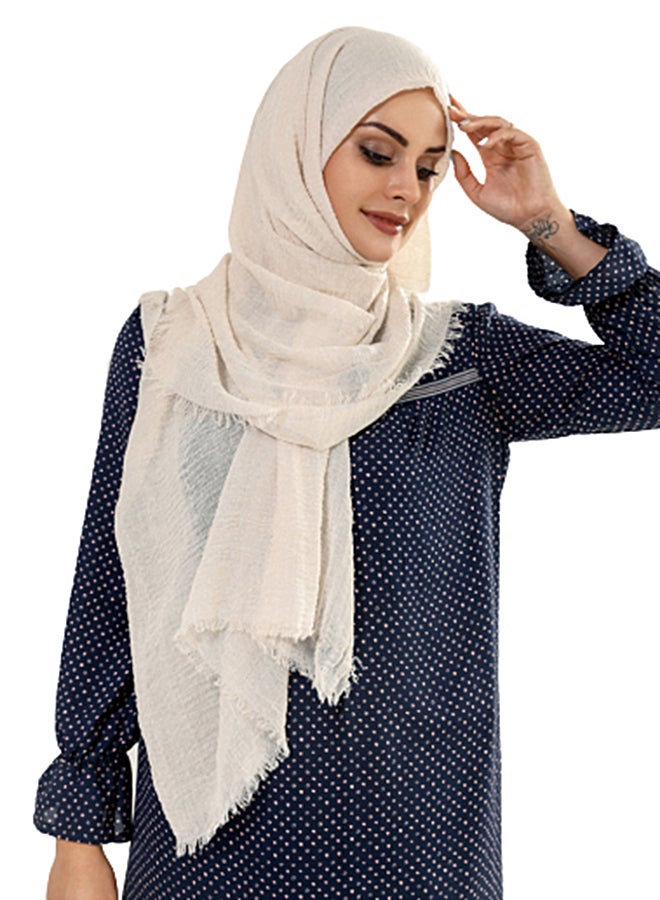 Joychic Tassel Detail Scarf Beige  - Image 2