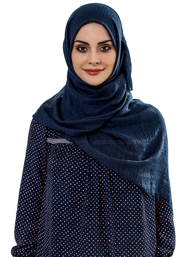 جوي شيك وشاح مزين بشرابة أزرق كحلي  - Image 1