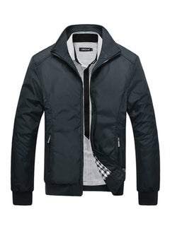 Solid Slim Fit Jacket Black