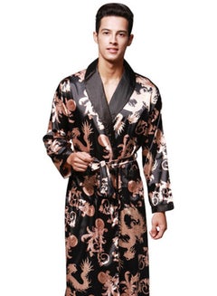 Joychic Allover Print Robe Black  - Image 1