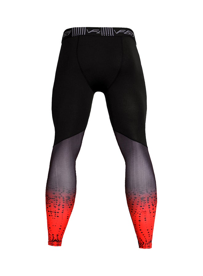 Joychic Polka Dot Contrast Sports Leggings Red  - Image 2