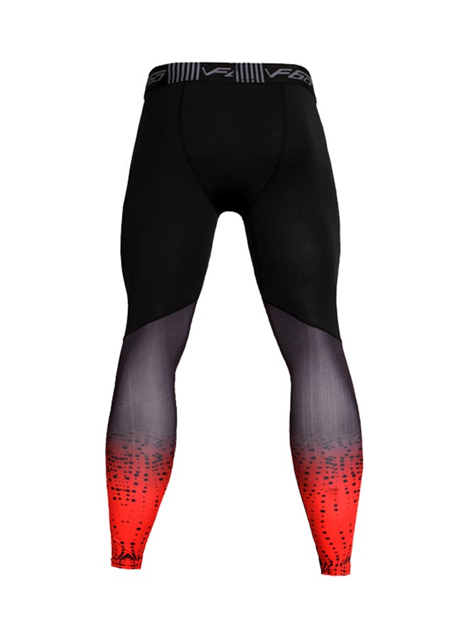 Joychic Polka Dot Contrast Sports Leggings Red  - Image 4