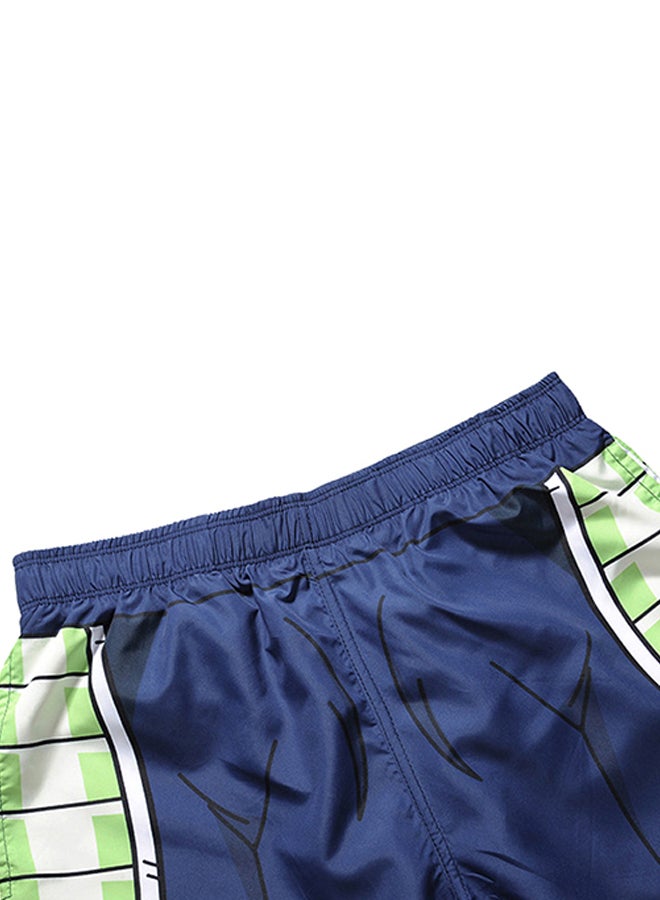 Joychic All Over Printed Swim Shorts Blue/White/Green  - Image 4