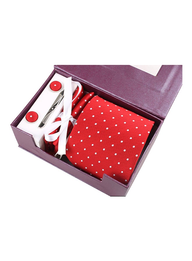 جوي شيك طقم هدية لربطة عنق بطبعة أحمر - Image 1