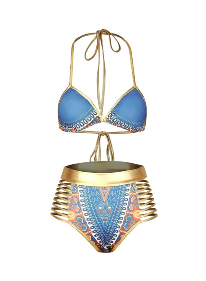 Joychic - African Style Print Bikini Blue - Image 1