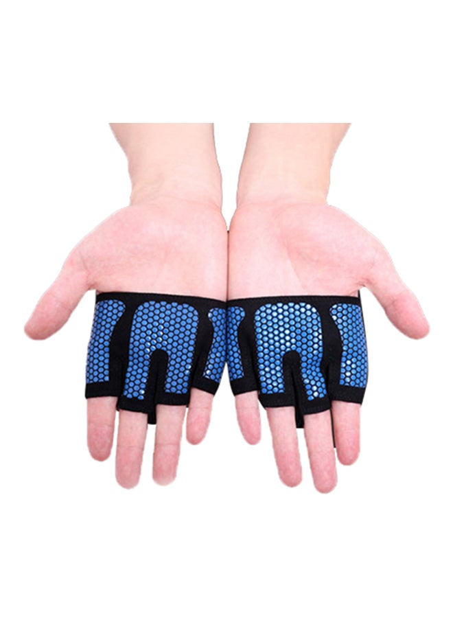 Joychic - Textured Fingerless Gloves Blue - Image 1