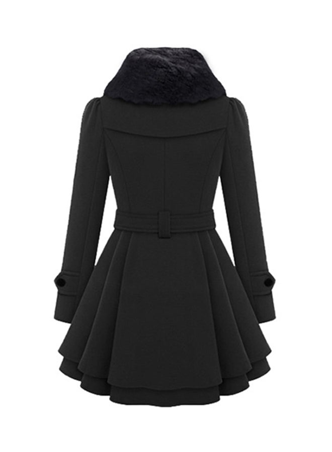 Joychic - Flared Trench Coat Black - Image 1