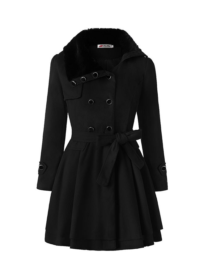 Joychic - Flared Trench Coat Black - Image 1