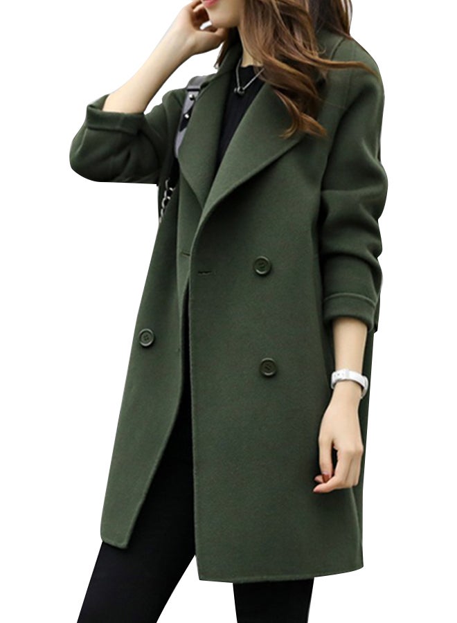Joychic - Double Breasted Coat Green - Image 1