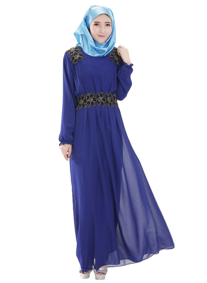 Joychic Floral Patch Detail Maxi Dress Sapphire  - Image 1
