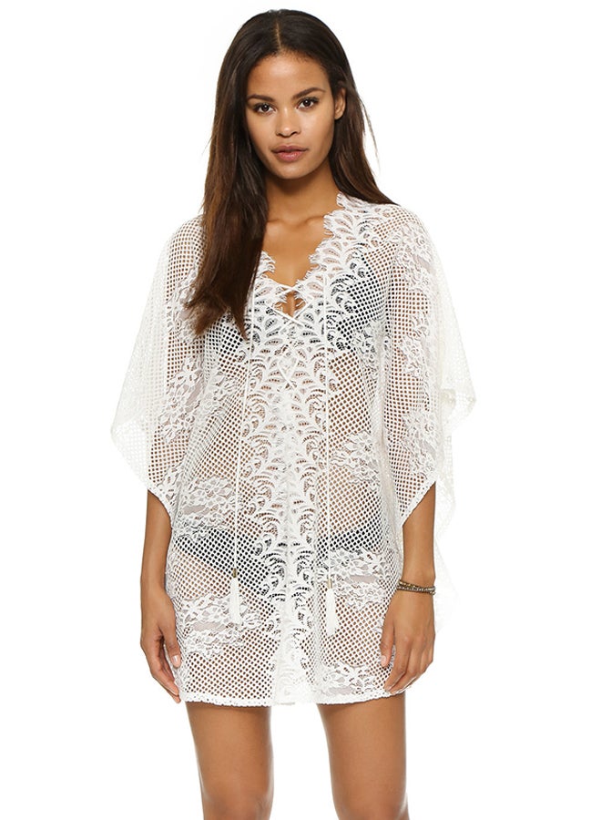 Joychic Lace Bikini Cover-Up White  - Image 1