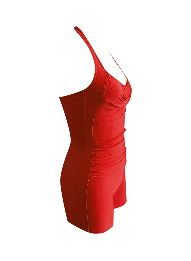 جوي شيك ملابس سباحة قطعة واحدة سادة أحمر - Image 2