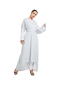 Lace Detail Maxi Dress Grey