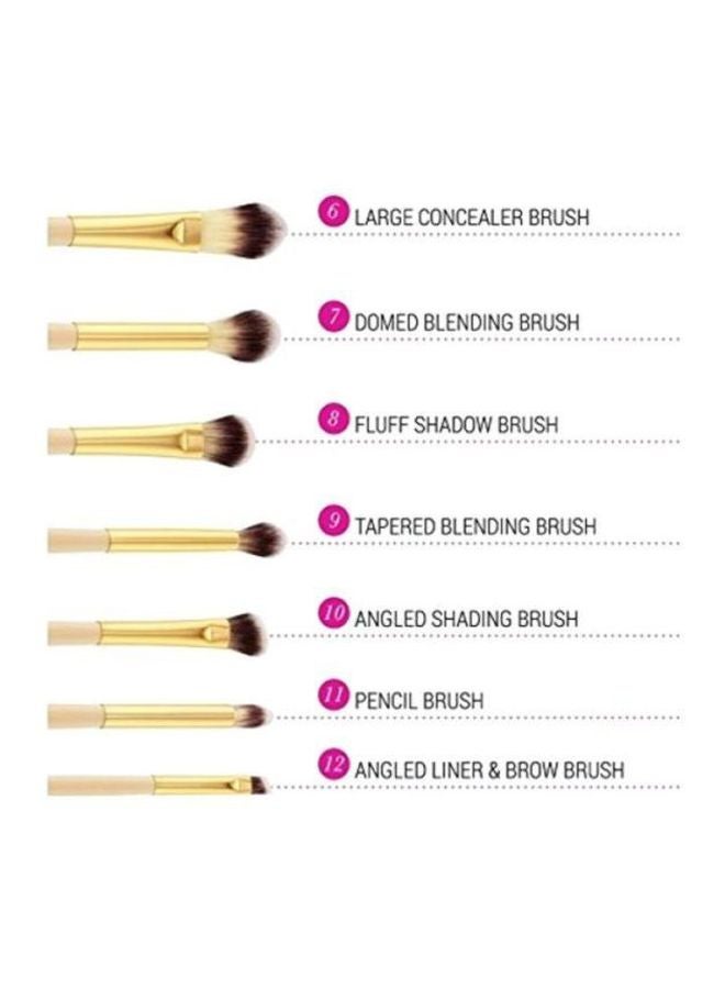 BH Cosmetics 12-Piece Brush Set Beige/Gold  - Image 3
