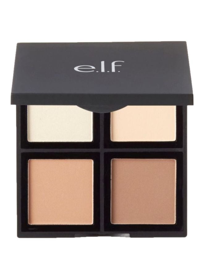 إلف علبة هايلايتر ومحدد ملامح الوجه مكونة من 4 درجات لايت/ ميديام - Image 1