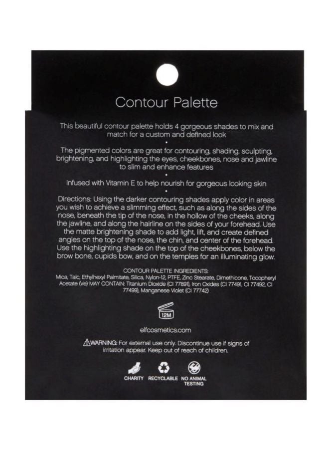 إلف علبة هايلايتر ومحدد ملامح الوجه مكونة من 4 درجات لايت/ ميديام - Image 3