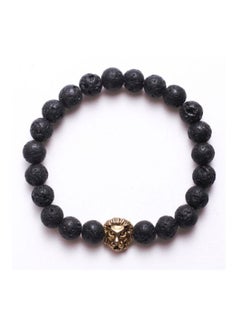 Sharpdo Volcanic Stone Lion Head Shape Beaded Bracelet  - Image 3