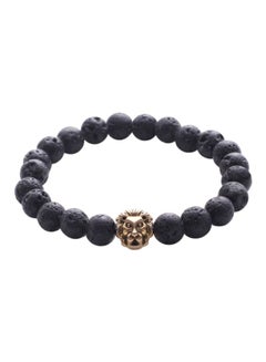 Sharpdo Volcanic Stone Lion Head Shape Beaded Bracelet  - Image 2