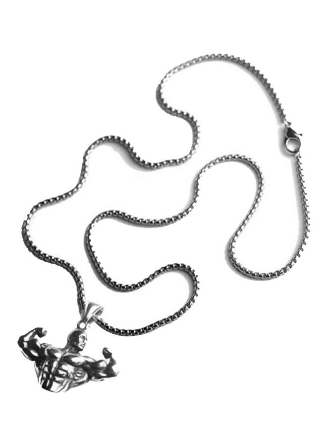 Sharpdo - Body Building Arm Muscle Pendant Necklace - Image 1