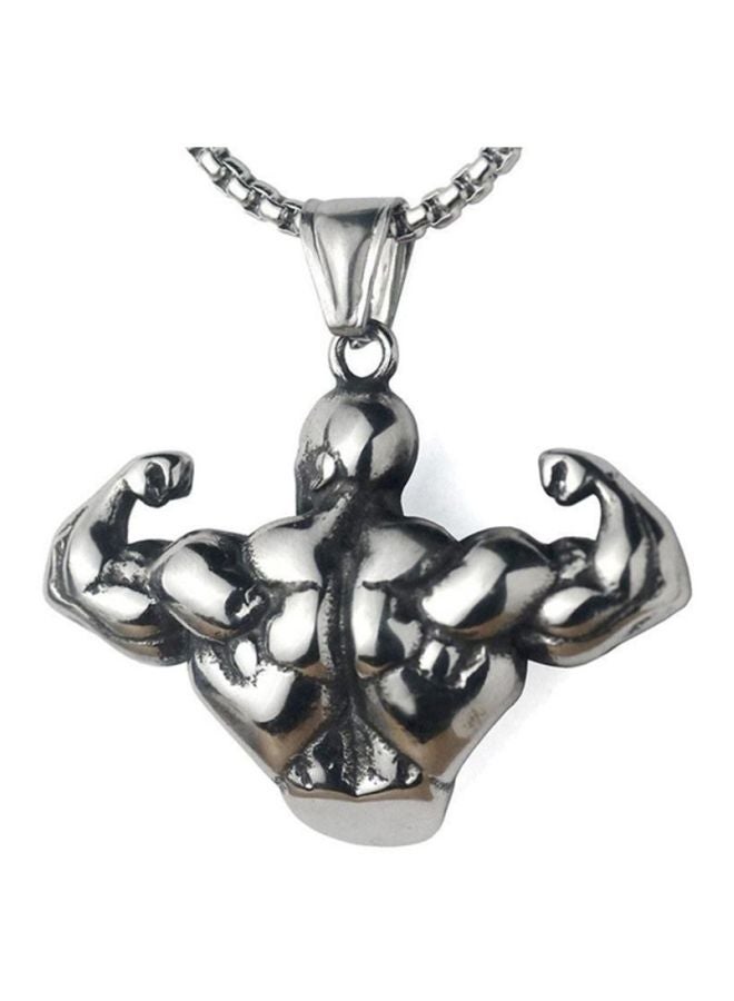 Sharpdo - Body Building Arm Muscle Pendant Necklace - Image 1