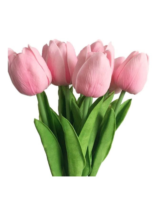 شاربدو زهور صناعية لتزيين المنزل وردي/ أخضر 34Ø³Ù†ØªÙŠÙ…ØªØ±