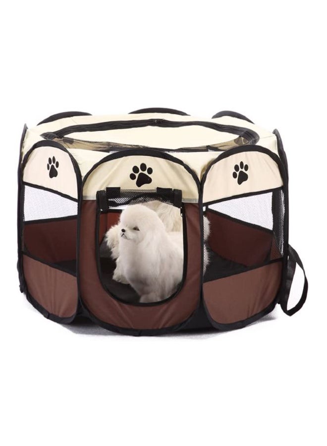 Bluelans - Portable Outdoor Octangle Pet Tent Beige/Brown - Image 1