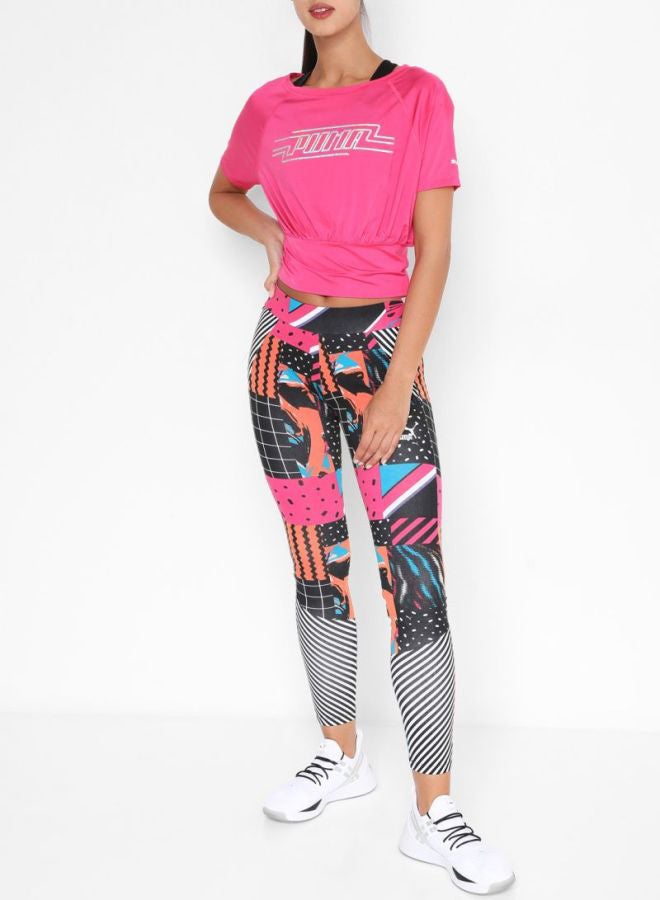 PUMA On The Brink T-Shirt Fuchsia Purple - Image 3