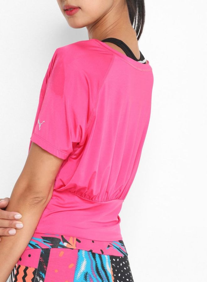 PUMA On The Brink T-Shirt Fuchsia Purple - Image 2