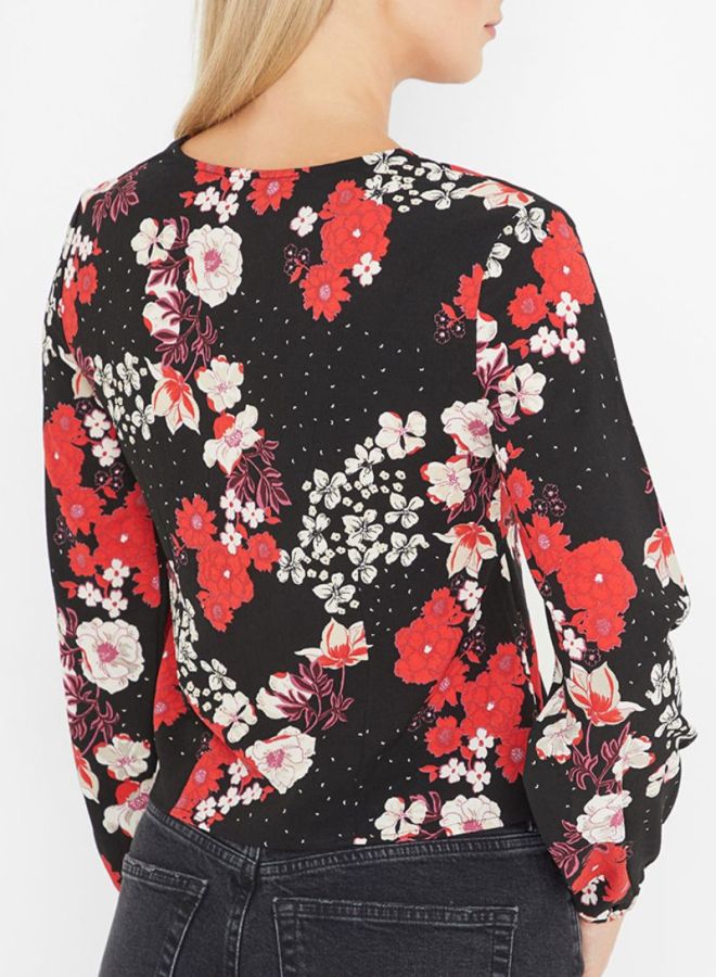 VERO MODA Floral Long Sleeves Blouse Black:Astrid  - Image 2
