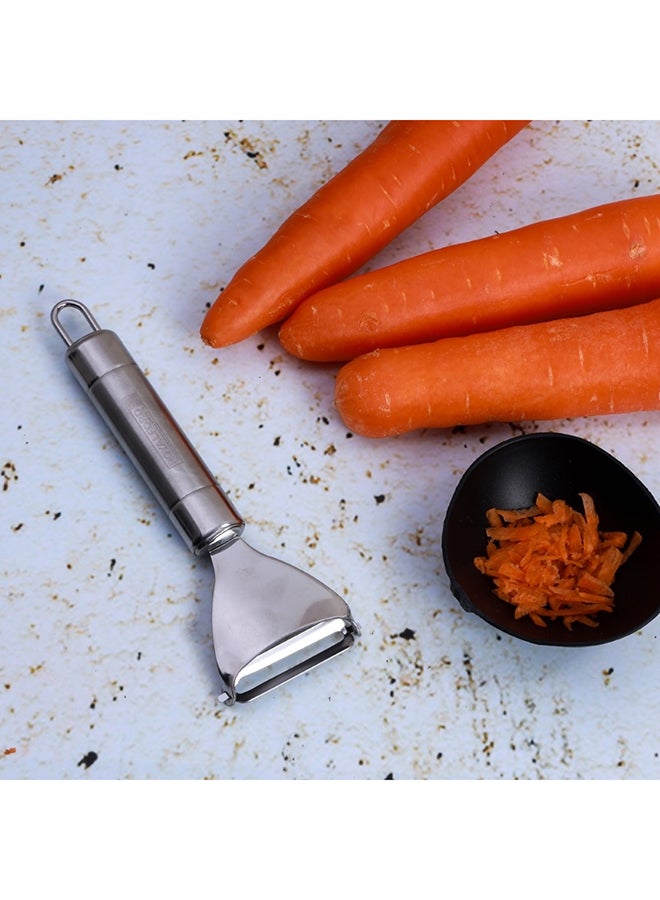 Triangle Peeler With Tube Silver