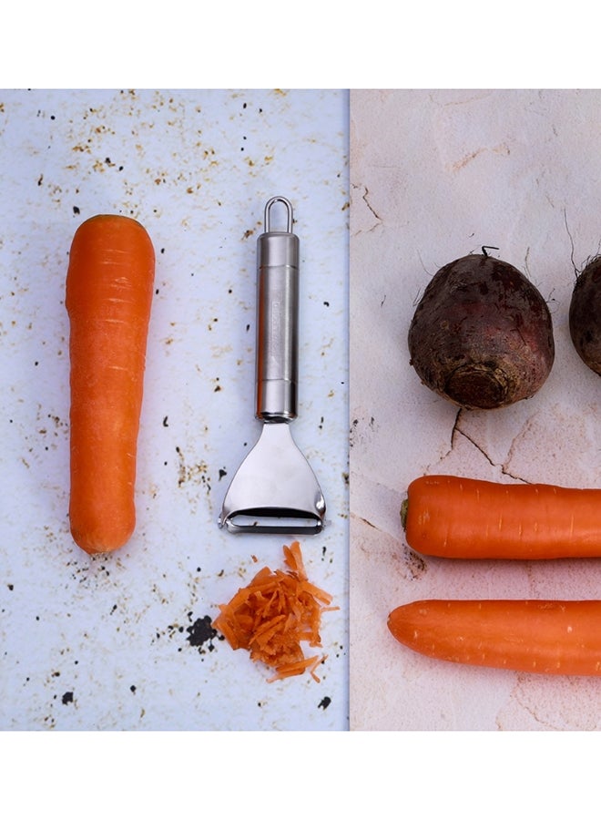 Triangle Peeler With Tube Silver