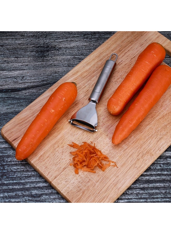 Triangle Peeler With Tube Silver