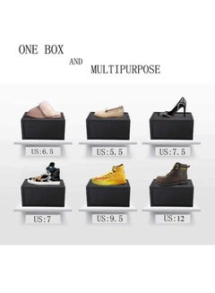Lushh 6-Piece Shoe Storage Organizer Black 35x25x18cm  - Image 2