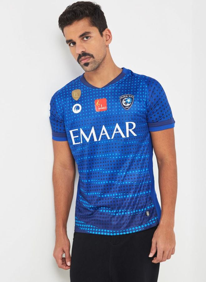 موج - بلوزة كاجوال من قماش الجيرسيه لفريق الهلال أزرق - Image 1