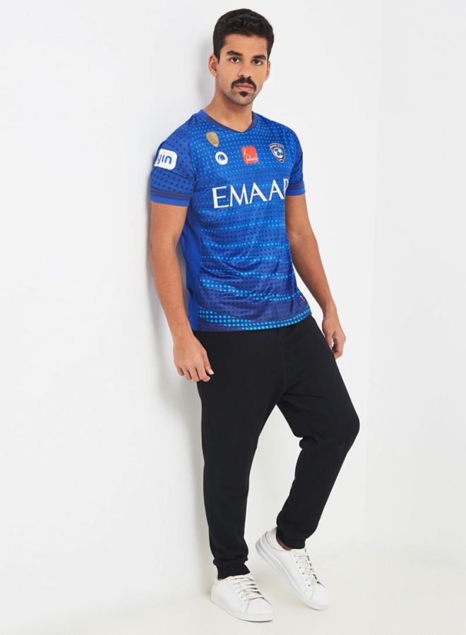 موج - بلوزة كاجوال من قماش الجيرسيه لفريق الهلال أزرق - Image 1