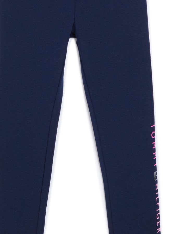 TOMMY HILFIGER - Side Logo Printed Leggings Navy - Image 1