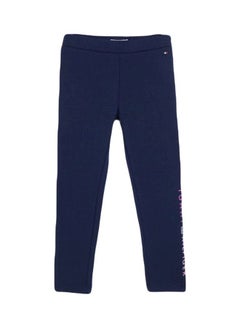 Side Logo Printed Leggings Navy