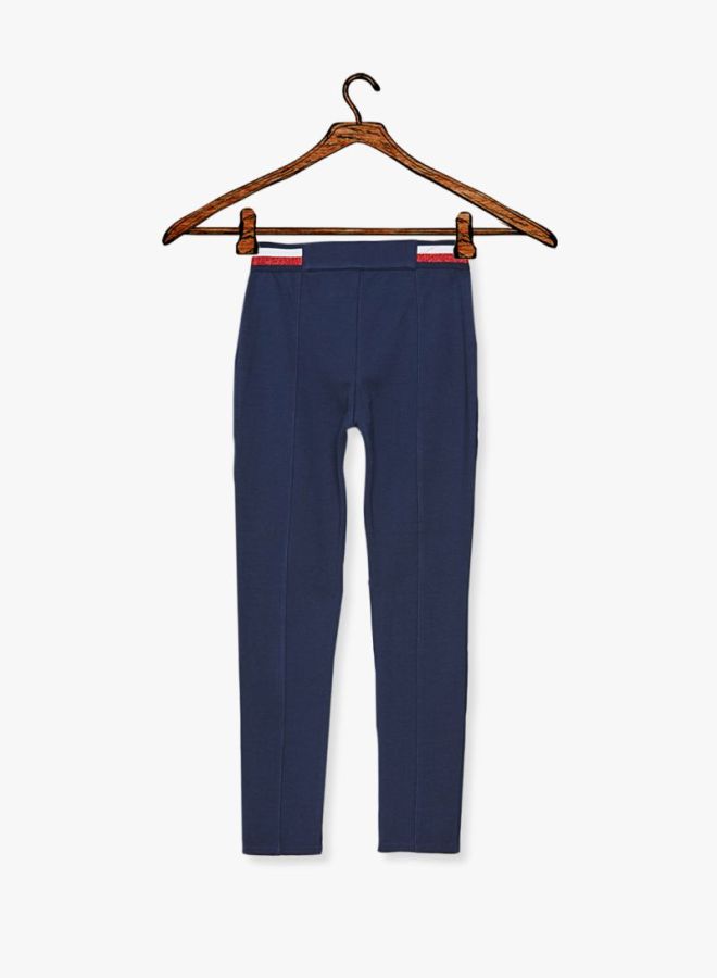 TOMMY HILFIGER - Little Girls Essential Stretch Treggings Blue - Image 1