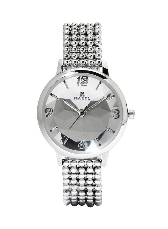 ماكسل ساعة يد بعقارب وسوار معدني طراز MX309 - قياس 32 مم - لون فضي للنساء - Image 1